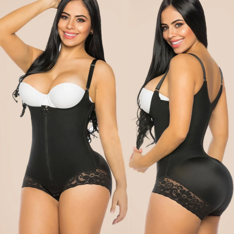 Womens Wide Shoulder Bodysuit With Straps, Crotch Zipper, And Waist Trainer  Fajas Colombianas Fajas Body Shapewear For Postpartum And Fitness 220125  From Jia0007, $27.19